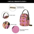thumbnail image 4 of FORMRS Crossbody Bag for Women Quilted Travel Shoulder Cell Phone Purse with Chain Strap Handbag, Pink Doughnuts, 4 of 7