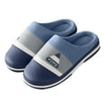 thumbnail image 2 of ZTTD Slippers for Men Winter Warm Memory Foam House Slippers Soft Sky Blue, 2 of 6