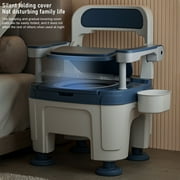 Fogcroll Bedside Commode Adult Mobile Portable Toilet Height Adjustable Adult Potty Chair Load Toilet Chair Seat with Handles for Seniors Disabilities Elderly and Others 882lb