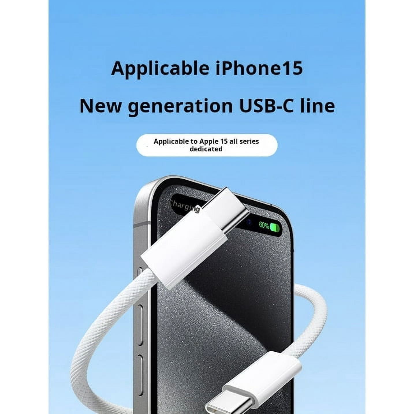 3x Pack Genuine Braided Apple USB-C to USB-C Cable Fast Charger -6ft Charging Data Sync for IPhone 16 15 Pro Max Samsung Charging Cord