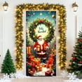 thumbnail image 4 of PuSpu Christmas Door Cover 35x72 Inch 1pc Multicolor Polyester Santa Claus Hanging Door Curtain Wall Tapestry Holiday Party Decoration Durable Festive Indoor Outdoor Decor, 4 of 6