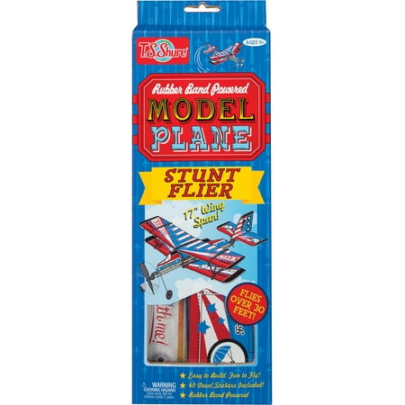 T.S. Shure Rubber Band Powered Stunt Flier Model Plane (Best Model Plane Kits)