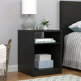 Mainstays Open Shelf Nightstand, True Black Oak