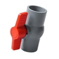 thumbnail image 4 of PVC Ball Valve Red T Handle Water Shut Off Valve Pipe Fitting Plumbing Fixtures gray 40mm, 4 of 9