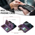 thumbnail image 4 of For Google Pixel 9 / 9 Pro Wallet Case, 9 Card Slots RFID Blocking Crossbody Leather Cover, Zipper Pocket, Detachable Wrist & Shoulder Strap, Magnetic Shockproof Protective Phone Case for Women, 4 of 11