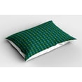 thumbnail image 2 of Ambesonne Christmas Tree Pillow Sham 2 Pack, Stars and Trees Art, 36"x20", Teal and Multicolor, 2 of 3