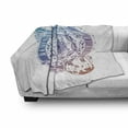 thumbnail image 3 of Galaxy Mandala Soft Flannel Fleece Blanket, Ombre Planet Composition with the Surface Pattern of the Moon and a Planet, Cozy Plush for Indoor and Outdoor Use, 70" x 90", Multicolor, by Ambesonne, 3 of 6