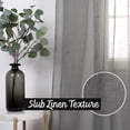 thumbnail image 3 of Quality Home Sheer Faux Linen Twist Tab Curtains, 3 of 4