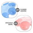 thumbnail image 3 of HONMEET Flower Pet Water Bowl with Stable Base for Feeding Assorted Color Plastic Dish, 3 of 8