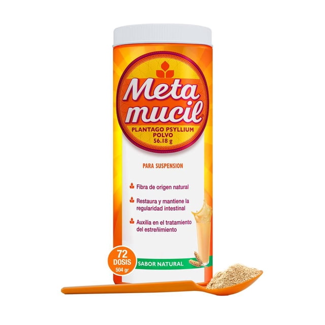 Fibra Metamucil Sabor Natural tarro de 504 g 72 dosis