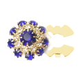 thumbnail image 1 of KLKCMS Decorative Rhinestone Button Cover DIY Decoration Clip on for Dress Suit Hat gold blue, 1 of 9