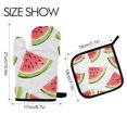 thumbnail image 2 of Yayeee Oven Mitts and Pot Holder Set of 4 Heat Resistant Kitchen Gloves Baking Hot Pad, Cartoon Watermelon, 2 of 5