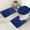 Blue, variant on SAYFUT Bathroom Rug Chenille 3-Piece Bath Mat Set Soft Plush Anti-Slip Toilet Rug Mat
