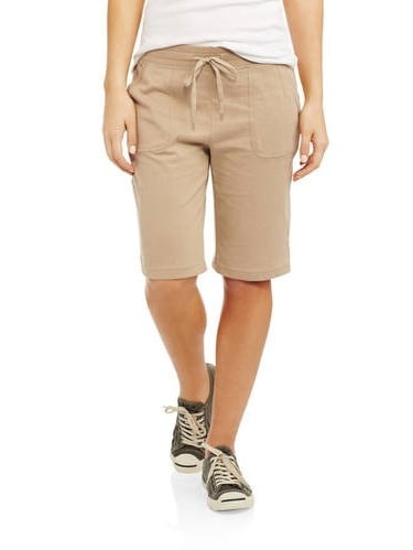 white stag knit shorts