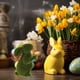 thumbnail image 2 of Conejo de Pascua artificial de musgo, figura decorativa de conejo de Pascua, decoración de Pascua, 2 of 8