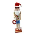 thumbnail image 2 of AMLESO 15inch Wood Beach Santa Figure Nutcracker Puppet Toy for House Warming Party C, 2 of 8