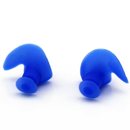 Blue Uncorded Ear Plug - 1 Pair Waterproof Silicone Spiral Earplugs Dust-proof Ear Plugs for Swimming, Snorkeling and Showering Color:Blue