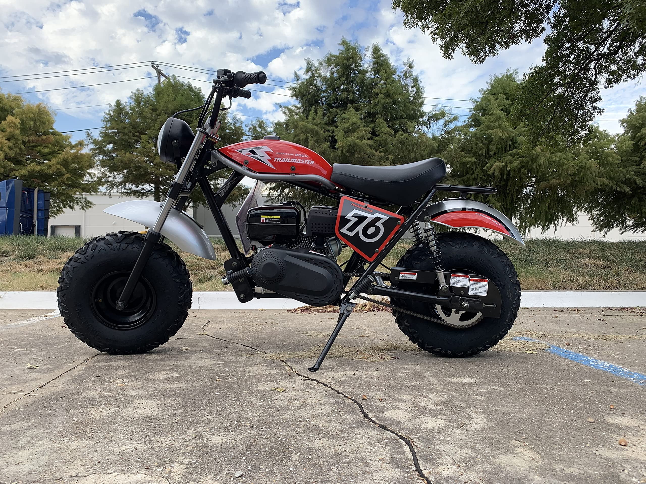 Trailmaster Mini Bike mb 200X Hurricane All New with Front and Rear Brakes, 196cc (Red)