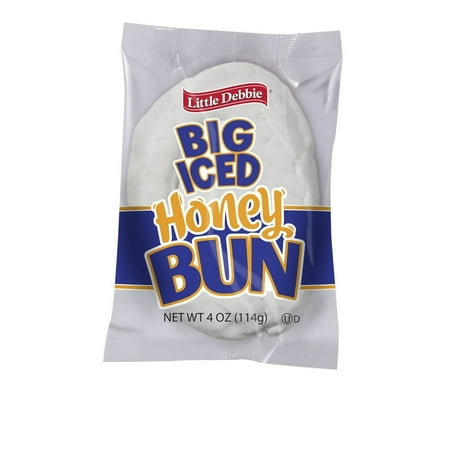 Little Debbie Single Serve Iced Honey Buns, 4 oz