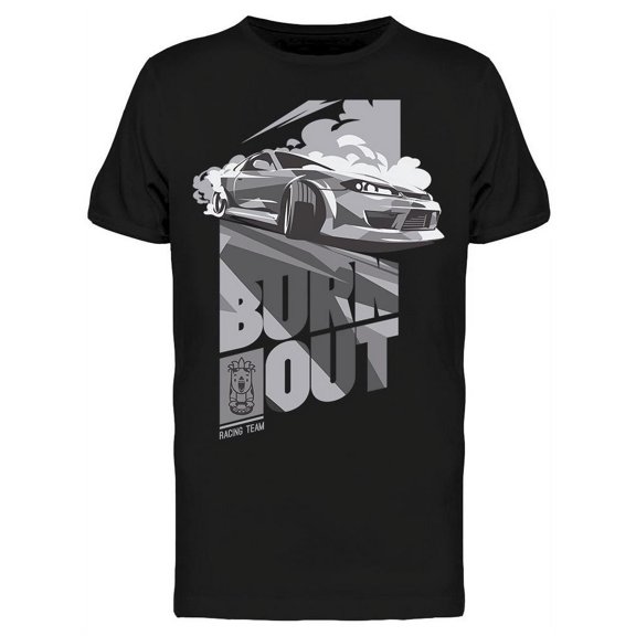 Burnout Racing Team T-Shirt Men -Image by Shutterstock, Male Medium