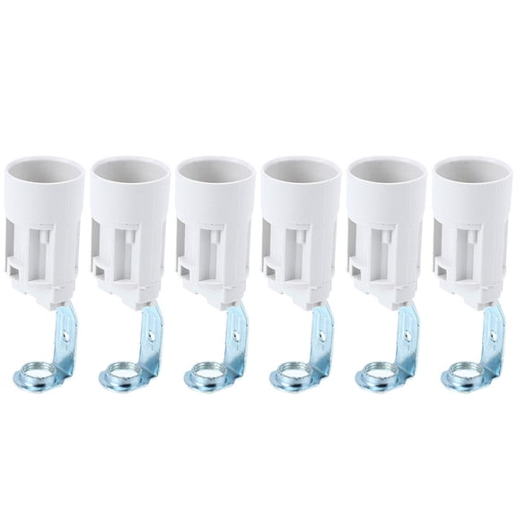 Pawsdot E14 Candelabra Socket Adapter White for Various Lighting Applications 6Pcs