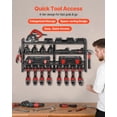 thumbnail image 2 of VEVOR Power Tool Organizer Wall Mount, 4-Layer Storage Rack with 8 Drill Holders, Tools Holder and Storage Rack with Screwdriver Holder, Garage Tool Organizer for Garage, Workbench, and Workshop, 2 of 9