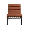 thumbnail image 6 of Meridian Furniture Burke Cognac Vegan Leather Accent Chair, 6 of 8