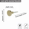 thumbnail image 3 of Set of 6 Golden Jena small metal Cabinet Knobs by Perilla Home, 3 of 5