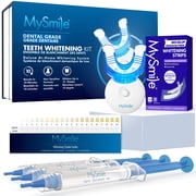 MySmile Teeth Whitening Kit & Teeth Whitening Strips, Non-Sensitive Teeth Whitening Gel, 5-LED Teeth Whitening Light, Remove Years of Stains, Mint