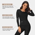 thumbnail image 4 of COMFREE Thermal Underwear for Women Long Johns Set Crew Neck Long Sleeve Suit Thin Base Layer Top and Bottom, 4 of 6