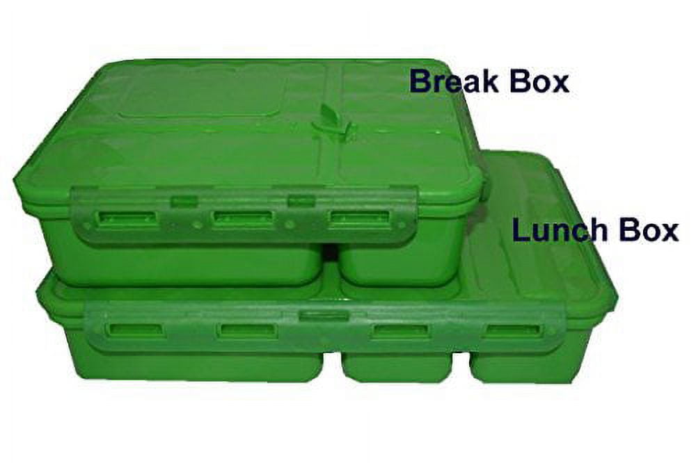 Go Green Lunch Box | FOOD BOX ONLY (Break Box, Green)