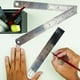 thumbnail image 1 of Regla de acero inoxidable | Doble cara en pulgadas y centímetros | Herramienta de medición duradera y fácil de leer | 13 pulgadas | Para estudiantes, dibujo técnico, oficina | Borde recto metálico, 1 of 6