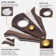 thumbnail image 3 of Cigar Cutter Lock System Wood Stainless Steel Double Cut Blade Cigar Guillotine Cutter in Gift Box, 3 of 5