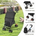 Pet Dog Stroller, Wedyvko 4 Wheels Foldable Dogs and Cat Strollers with