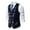 Navy, variant on Men's Fashion Color Contrast Embroidered Suit Vest