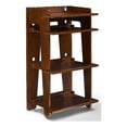 thumbnail image 1 of Pemberly Row Modern Wood Turntable Stand with Shelves in Mahogany, 1 of 8