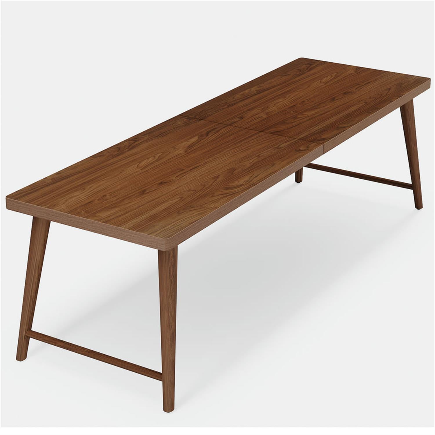 Demi Bonn 78" Two Person Executive Computer Desk with Metal Frame, Modern Duty Study Writing Gaming Table for Home Office, Rectangle Workstation, Brown