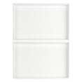 thumbnail image 2 of Unique Bargains Set of 2 Stackable Jewelry Organizers Trays with Removable Dividers White-Flat Tray, 2 of 6