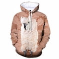 thumbnail image 3 of Sudadera con capucha con estampado 3D de pájaro y loro para hombre, divertida sudadera con estampado de animales, sudadera informal de manga larga holgada estilo Harajuku, 3 of 5