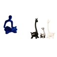 thumbnail image 1 of Figura de pensador abstracto, estatua de jirafa de cerámica, estatua de alce y ciervo, figura humana, decoración con resina artística moderna para sal, 1 of 8