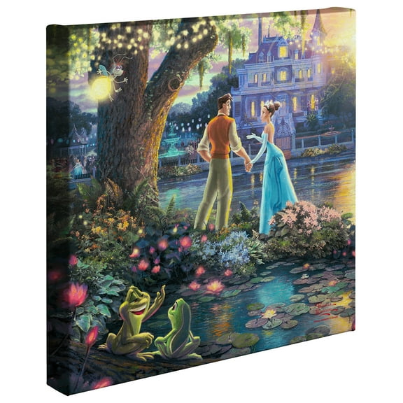 Thomas Kinkade The Princess and the Frog - 14" x 14" Gallery Wrapped Canvas