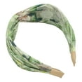 thumbnail image 5 of Unique Bargains 1 Pc Wide Tie Printed Headbands for Women Green, 5 of 6