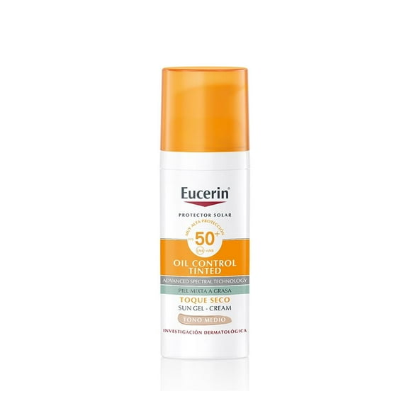 Protector solar facial Eucerin Sun oil control tono medio fps 50 50 ml