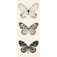 thumbnail image 2 of Van Swearingen, Debra 10x18 Black Ornate Wood Framed with Double Matting Museum Art Print Titled - Butterfly BW Panel II, 2 of 4