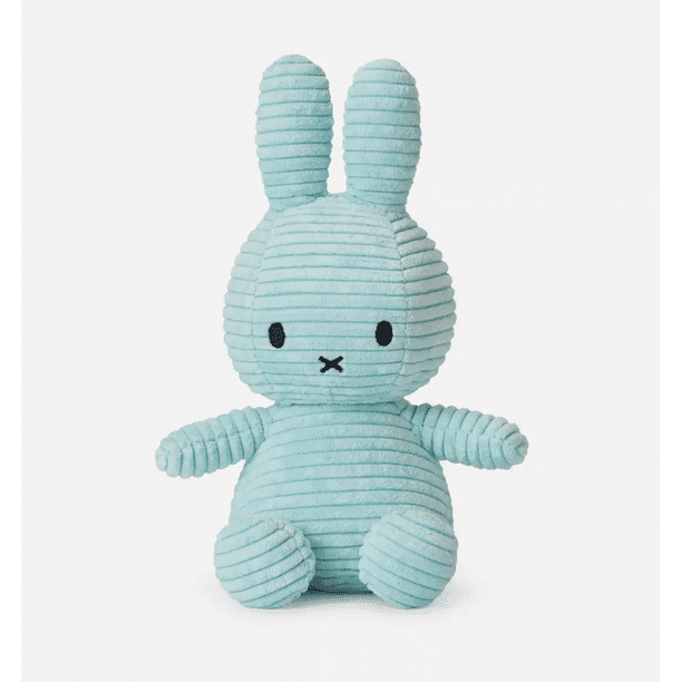 Miffy Sitting Corduroy Turquoise - 23cm ~ 9 inches - Walmart.com