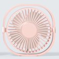 thumbnail image 1 of Ventilador de escritorio USB de 3 velocidades de velocidad variable Mini ventilador giratorio de 360 ​​​​grados Rosa ER, 1 of 5