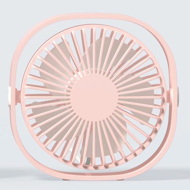 Ventilador de escritorio USB de 3 velocidades de velocidad variable Mini ventilador giratorio de 360 grados Rosa ER