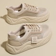thumbnail image 3 of Zapatillas de deporte vulcanizadas de moda de verano para mujer, zapatos planos de plataforma de color sólido para mujer, cuñas transpirables informales, zapatillas para caminar para mujer, 3 of 4