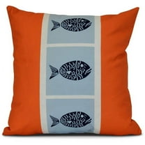 Simply Daisy, Fish Chips, Animal Print Pillow