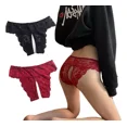 thumbnail image 1 of 2pcs Ligeros Sensuales Calzones Encaje Ropa Interior Grande, 1 of 8